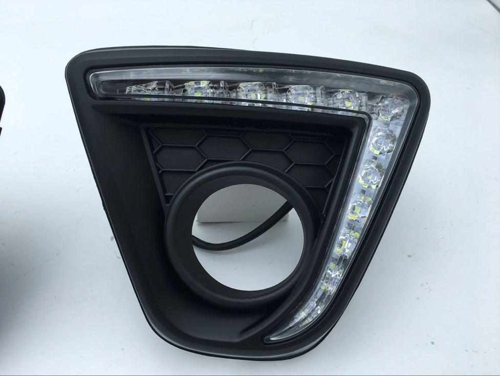 Mazda CX-5 LED daytime running lights with electroplated white finish and turning yellow light options