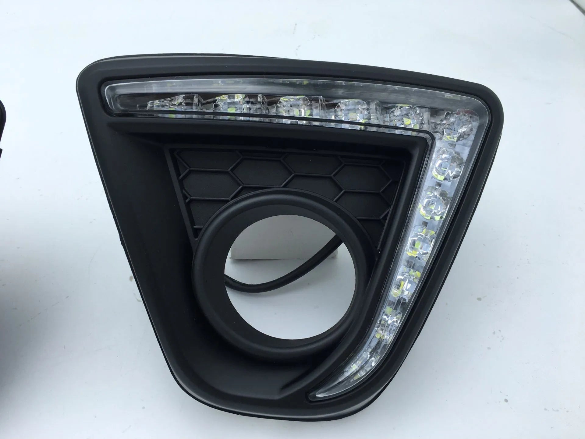 Mazda CX-5 LED daytime running lights with electroplated white finish and turning yellow light options