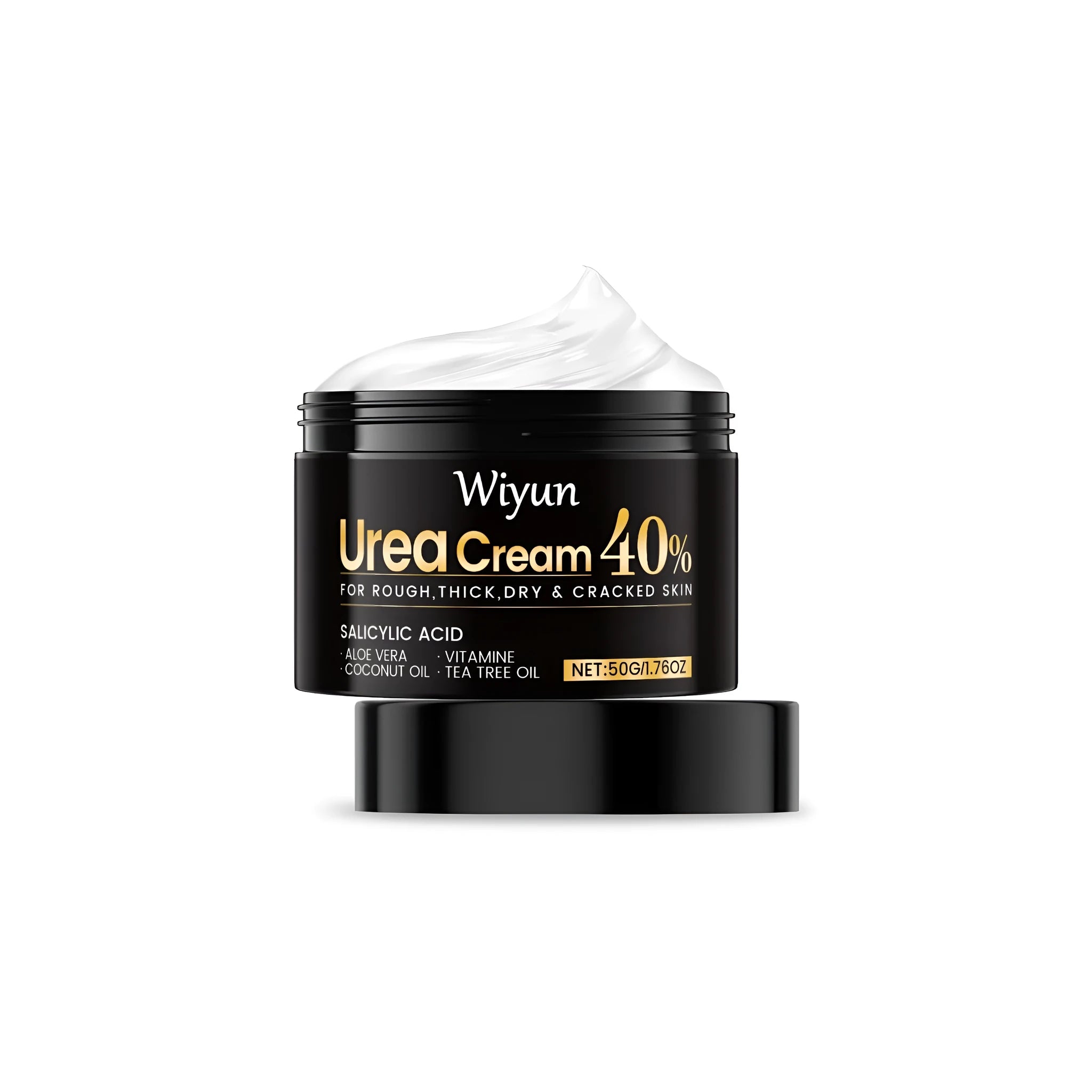 A single 50g tube of urea-based hand and foot care cream on a plain background.