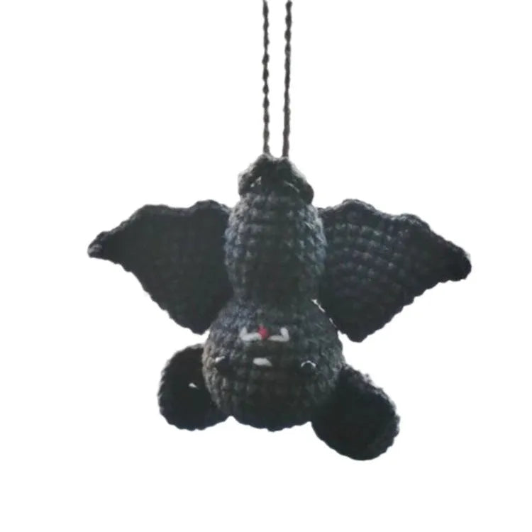 Plush hand-woven car hanging ornament with Halloween cartoon design on polyester fabric