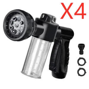 Green high pressure foam spray gun with adjustable nozzle for car washing and garden watering
