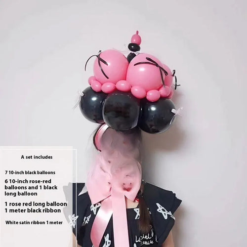 Balloon bouquet DIY kit with round balloon components for party decoration assembly
