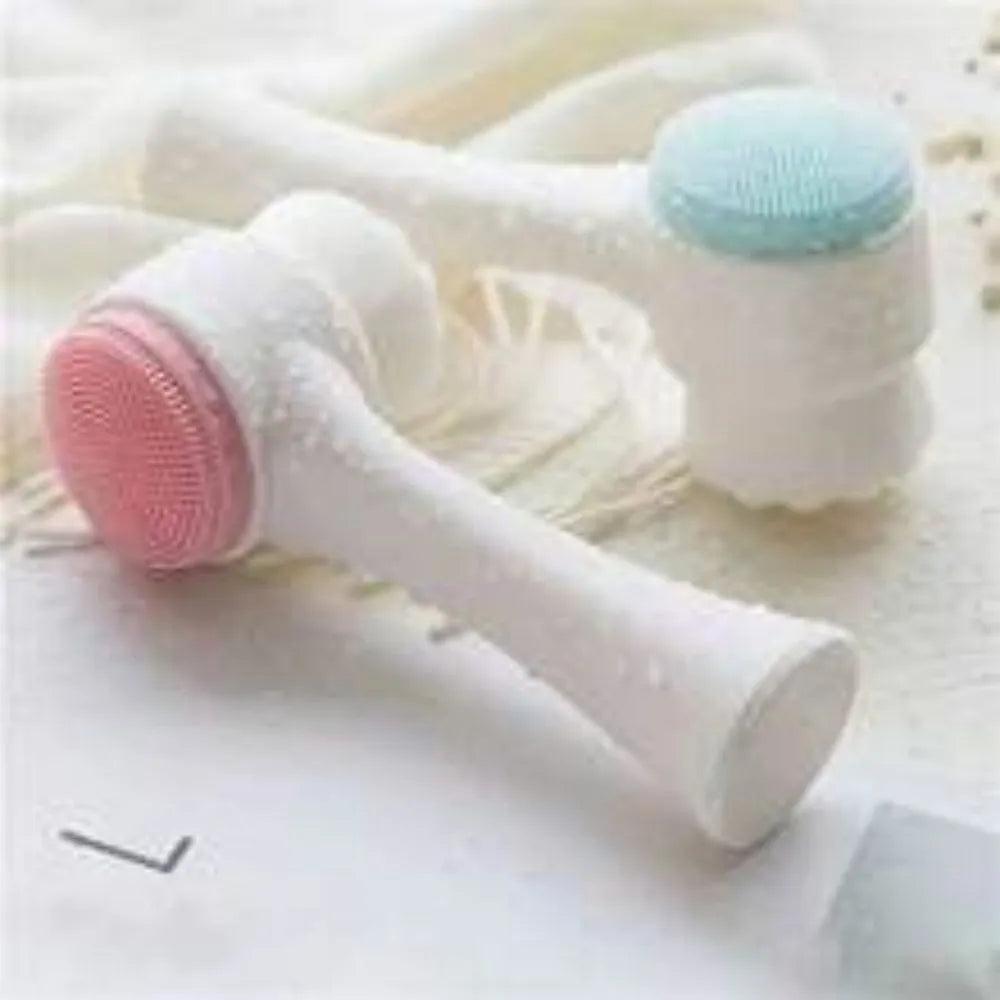 Blue nylon pet paw brush for dogs and cats measuring 13.5cm in length