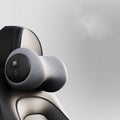 Modular car massage cushion with separate memory cotton headrest and lumbar support units in grey.
