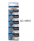 Pack of CR2032 3V lithium button batteries for electronic scales and remote controls