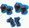 Children's protective gear set with PP shell knee pads, elbow pads, and palm protectors in six colours