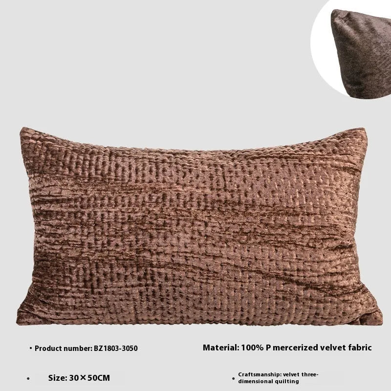 Antique style Chinese quilted cushion set with mercerised velvet cover and feather velvet filler in green, red, mocha, or orange.