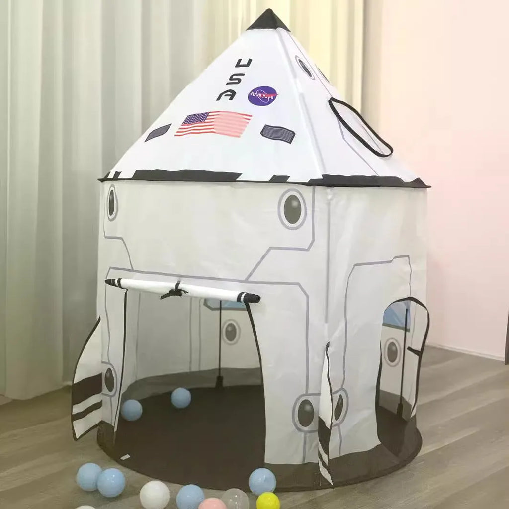Foldable children's tent indoor game house robot three-piece set with tunnel and triangle on floor