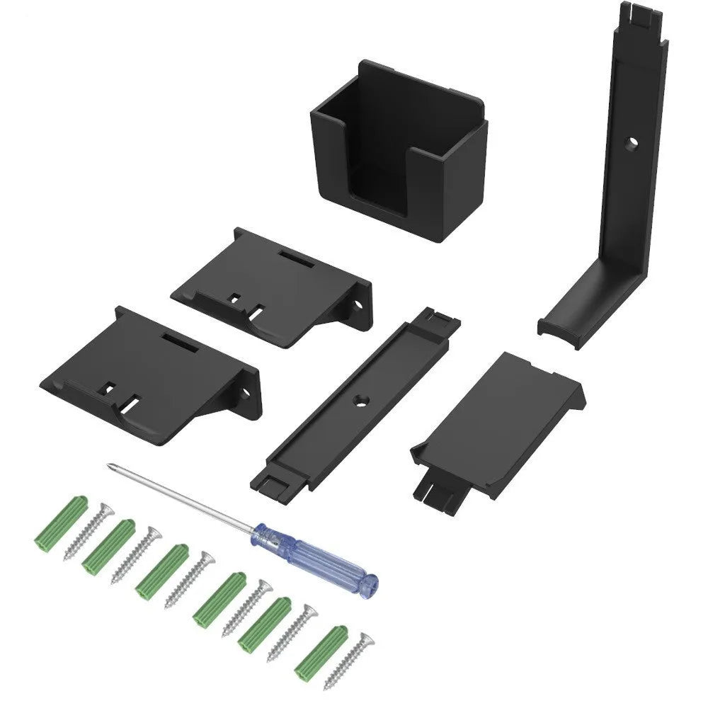 ABS plastic wall-mounted hook for game controllers and remote controls in black colour