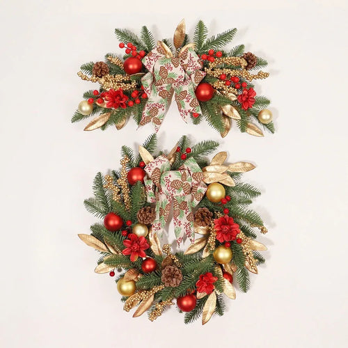 Artificial plastic Christmas garland in American country style available in four decorative variations