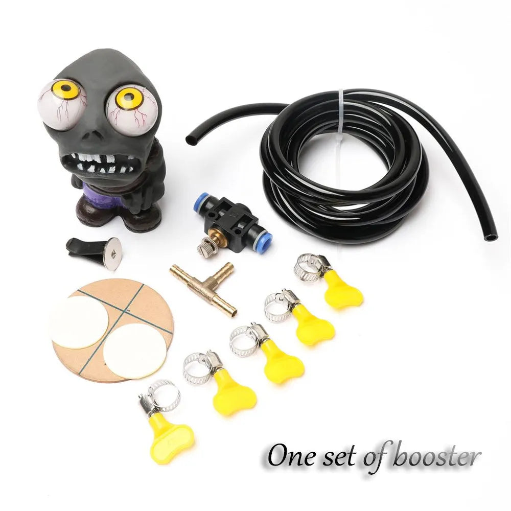 Turbo car explosive eye doll blow-off valve decoration kit with copper tube and pressure valve