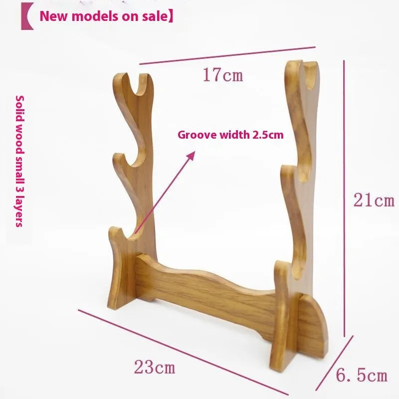 Chinese style wooden multi-layer display bracket shelf with ornament display