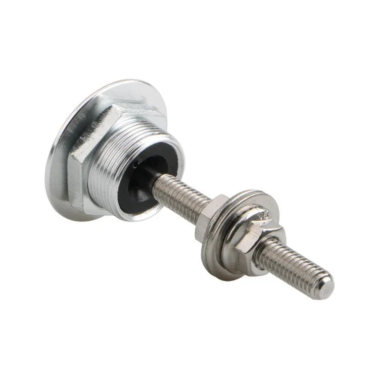 30mm aluminium alloy button-type car engine cover lock in silver, black, gold, blue, and red colour options.