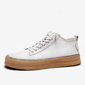 Men's black casual leather shoes with rubber sole and lace closure