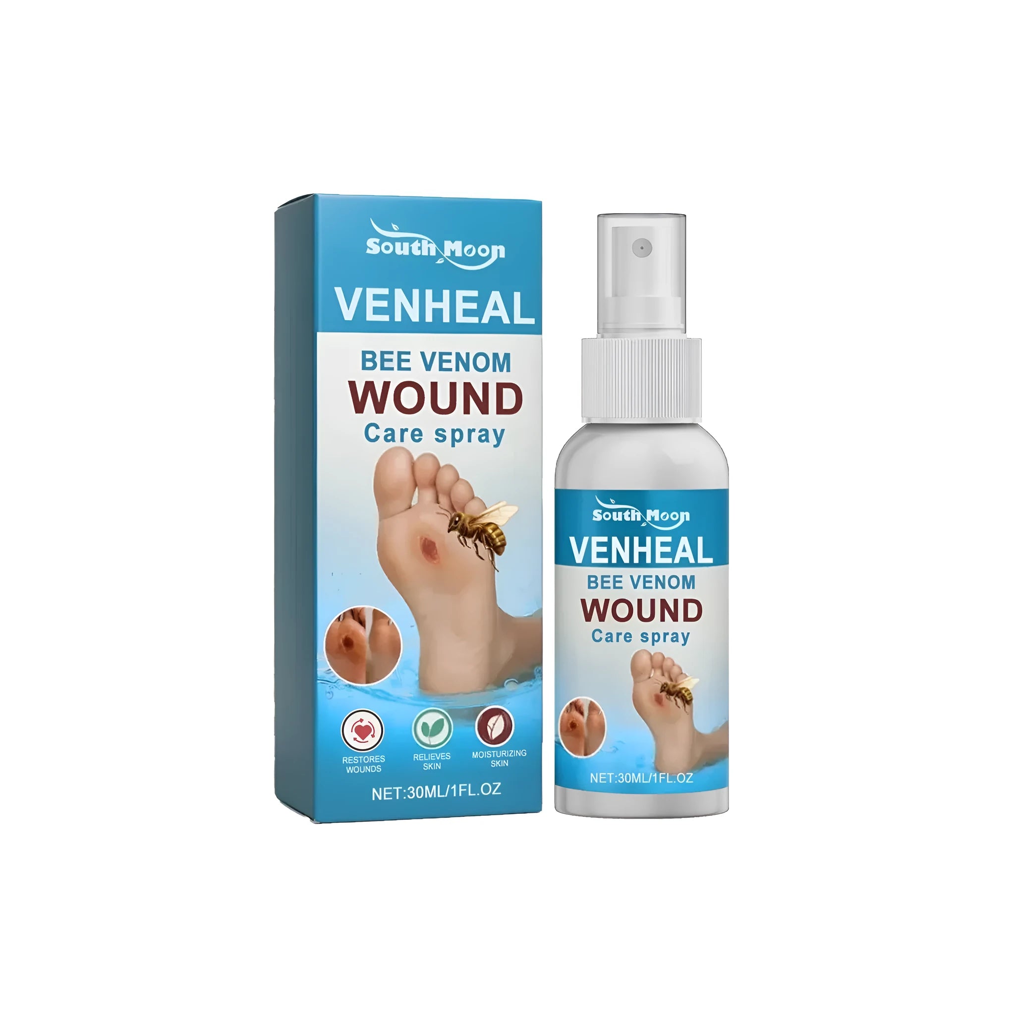 30ml diabetic wound care spray bottle with bee venom and herbal ingredients