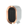Compact desktop electric heater with ceramic heating element and mechanical control dial