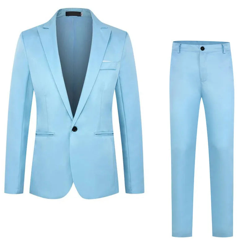 Men's loose fit wedding suit jacket in acetate fibre available in eight colours with Asian sizing