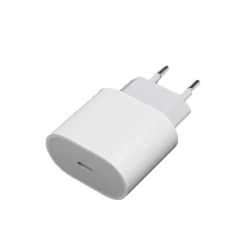 PD20W mobile phone charger with American and European plug options showing USB port