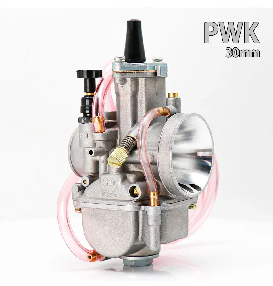 PWK sandblasted motorcycle carburetor upgrade kit in colour box packaging for KR150 KSR modification