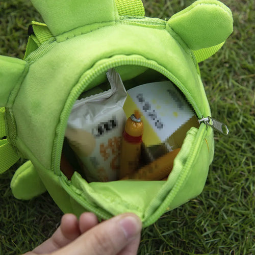 Turtle-shaped dog backpack harness carrier with metal zipper in velvet material