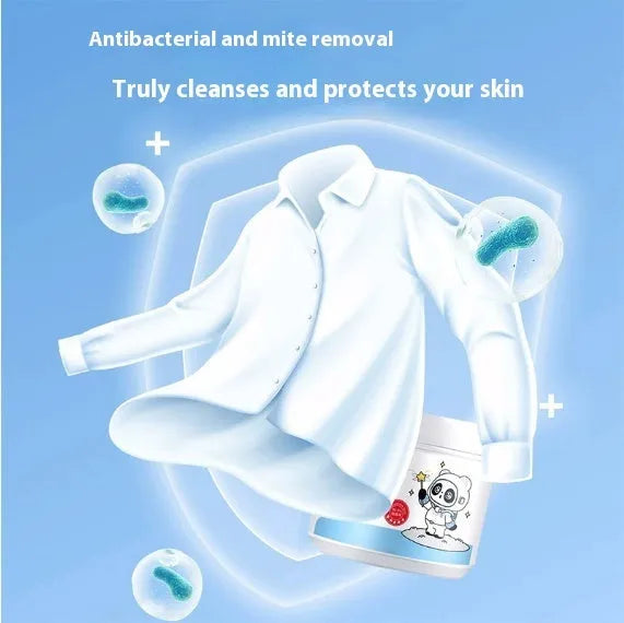 Biological enzyme bubble powder laundry detergent bottle for stain removal