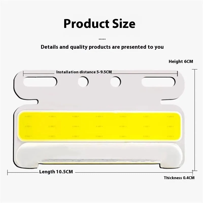 Waterproof aluminium alloy truck side light with super bright COB LED, for 12V or 24V vehicles.