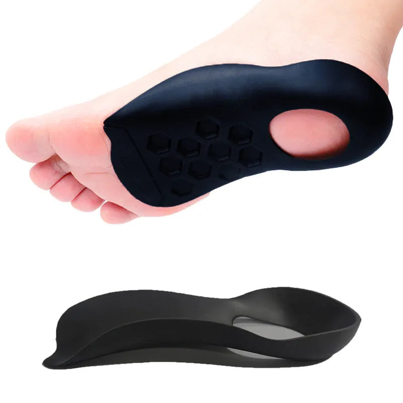 TPR varus correction arch support insoles in white, black and skin colour for sizes 35-45