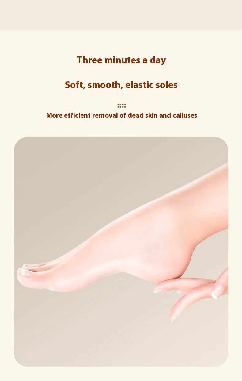 White electric foot grinder with coarse and fine grinding heads for dead skin and callus removal with auto debris suction