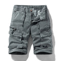 Men's summer shorts with multiple zipper pockets in cotton fabric available in four colours
