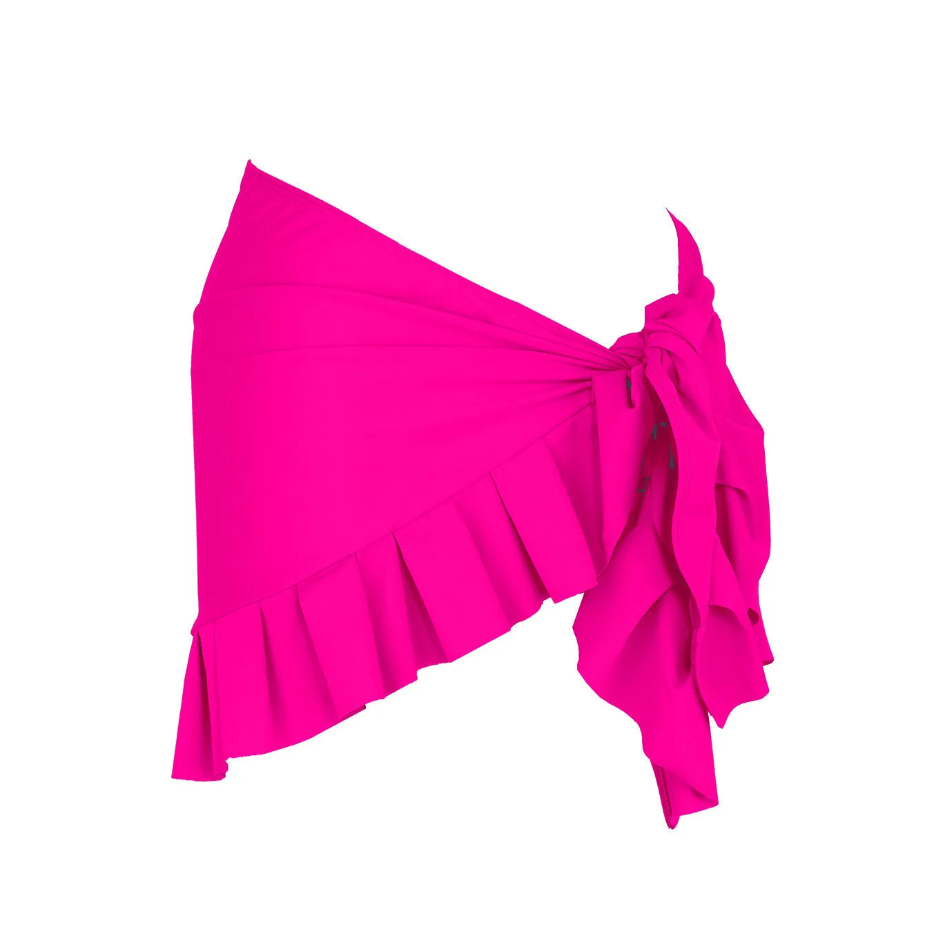 Women's single-shoulder suspender one-piece swimsuit with high waist design in solid colour
