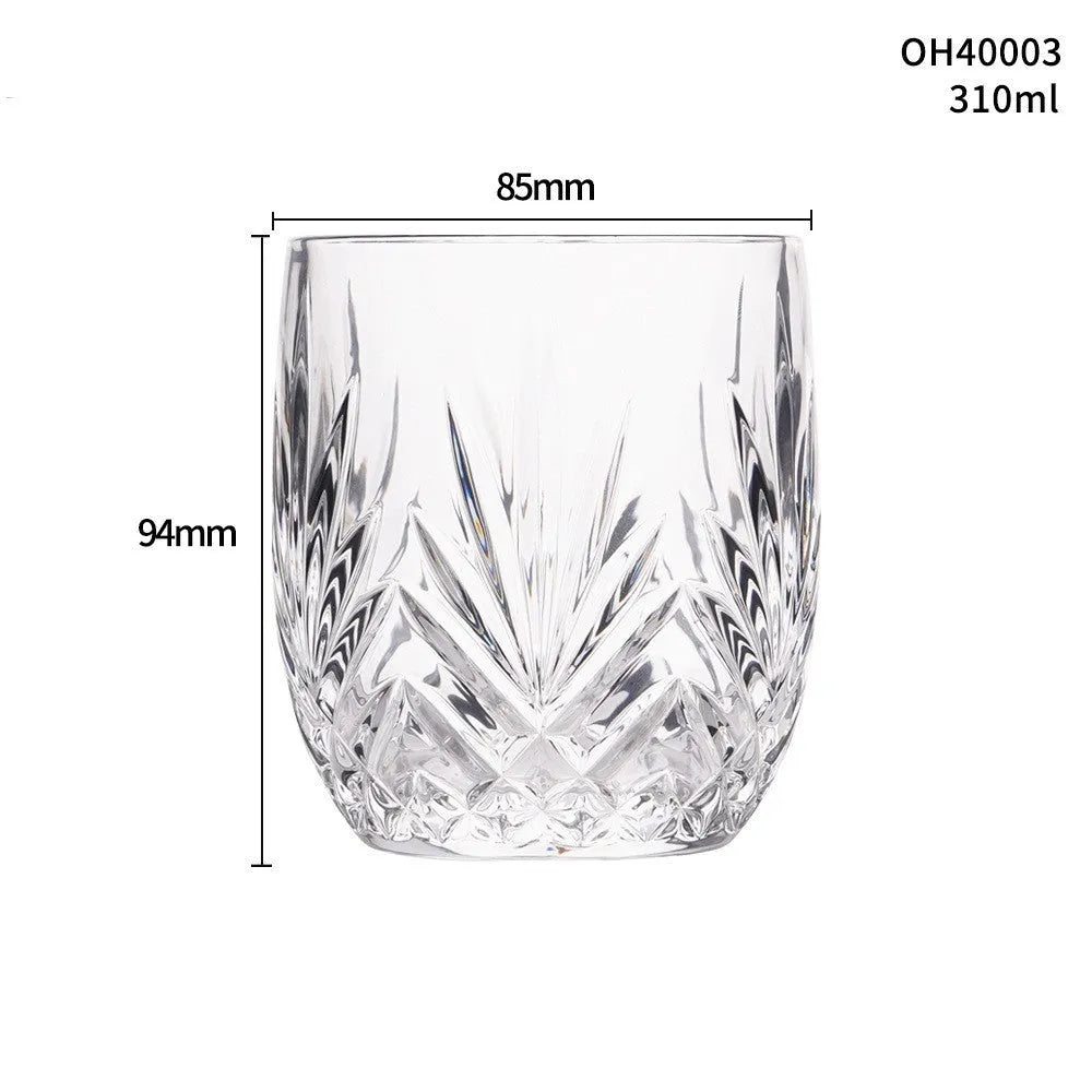 Thick bottom crystal whiskey shot glass in selected colour with 301-400ml capacity