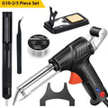 G102 black soldering gun kit with light showing three models with different plug specifications