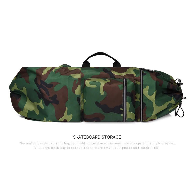 Waterproof nylon skateboard backpack for yoga and outdoor sports with multiple colour options