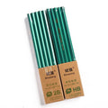 Green Rod wooden pencil set with six-angle shape containing HB and 2B graphite grades