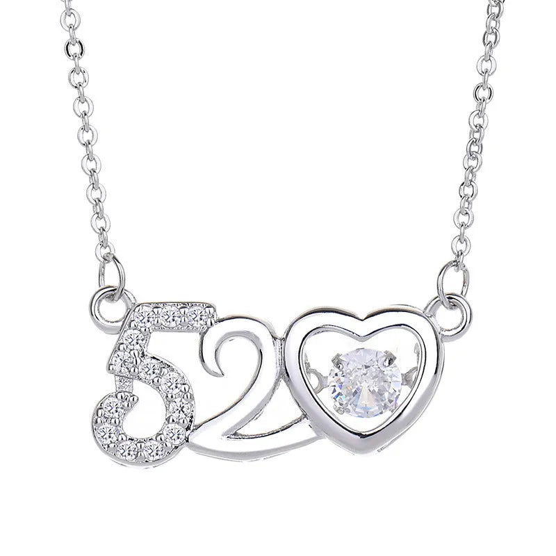 Sterling silver love heart pendant necklace with crown and bow detailing in rose gold or silver finish