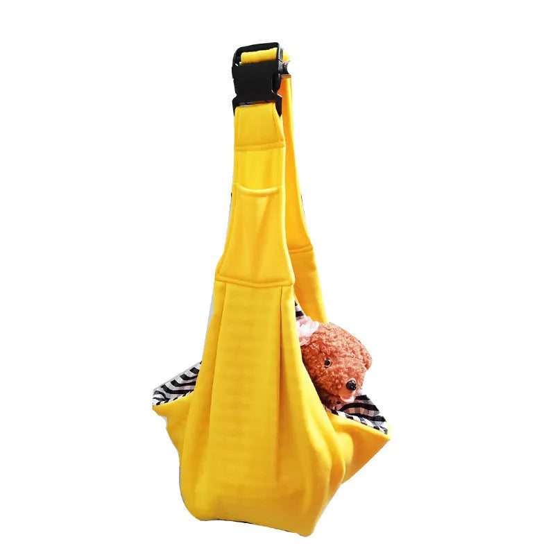 Large folding cat messenger backpack in multiple colours, shown with sturdy shoulder strap.
