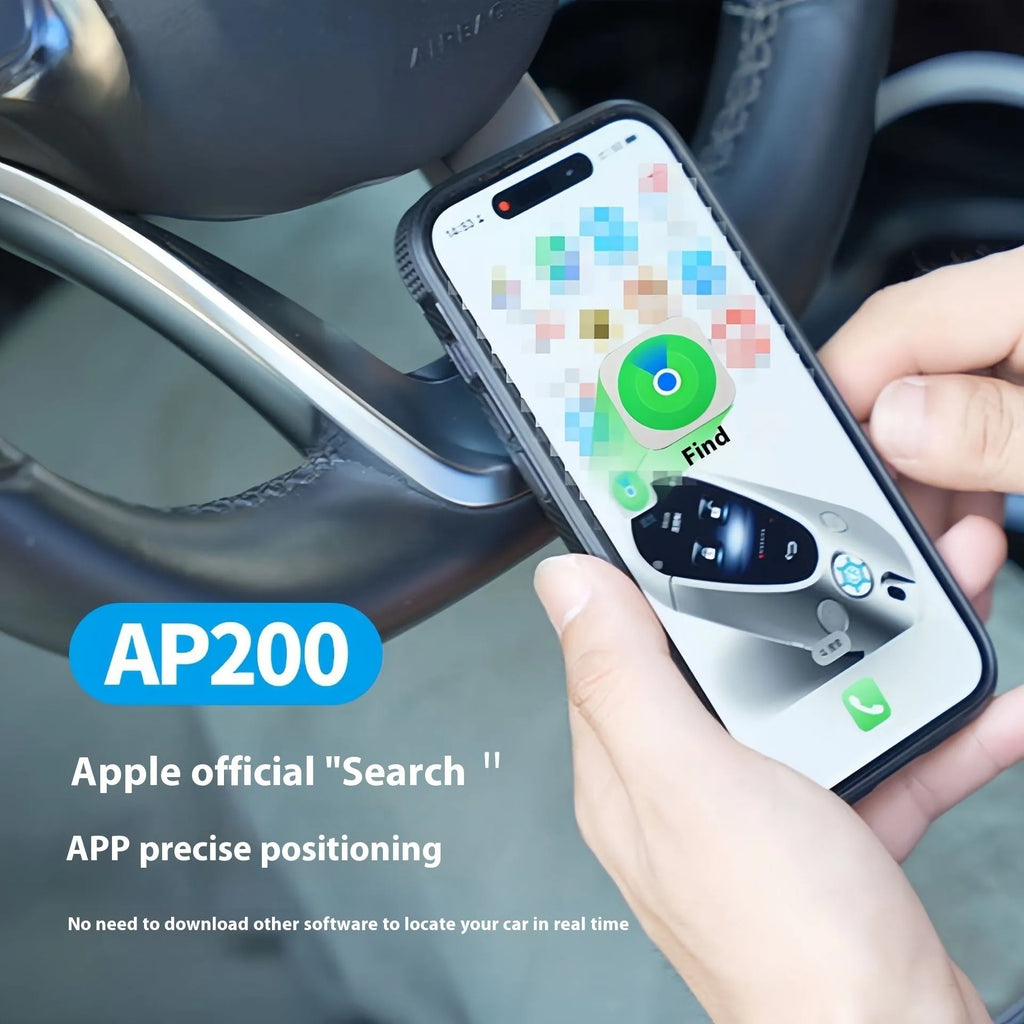 Black ABS plastic car GPS locator device for 12V charger socket.