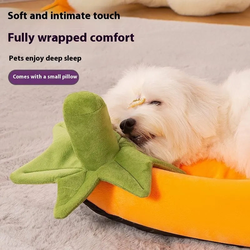 Washable cloth dog bed mat in purple colour, shown in a large XXL size