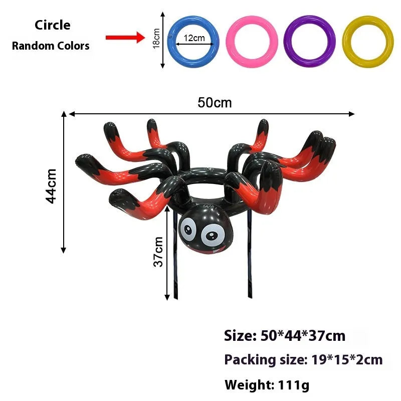 PVC inflatable Halloween throwing toy with octopus design for ghost festival games