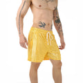 Men's casual polyester home pants in silver colour, lightweight lounge trousers for indoor relaxation