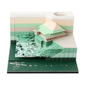 One Piece architecture sticky notes notepad with cartoon building designs on 80x45mm craft paper
