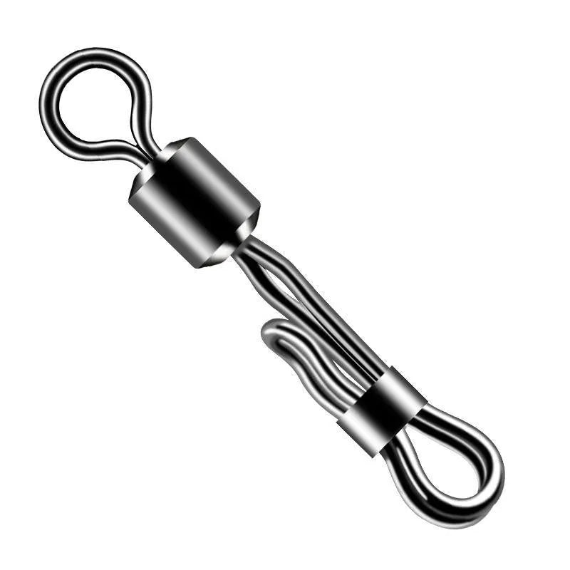 Brass quick change barrel swivel bearing for fishing with 8-word quick release mechanism.