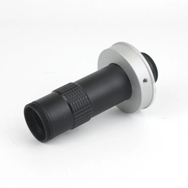 Black industrial camera monocular lens with 30mm diameter for macro inspection