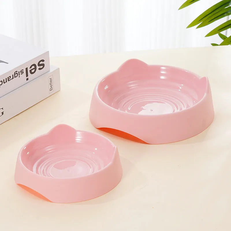 Ceramic dog slow feeder bowl with maze pattern in blue, green, or pink colour for small medium large breed puppies