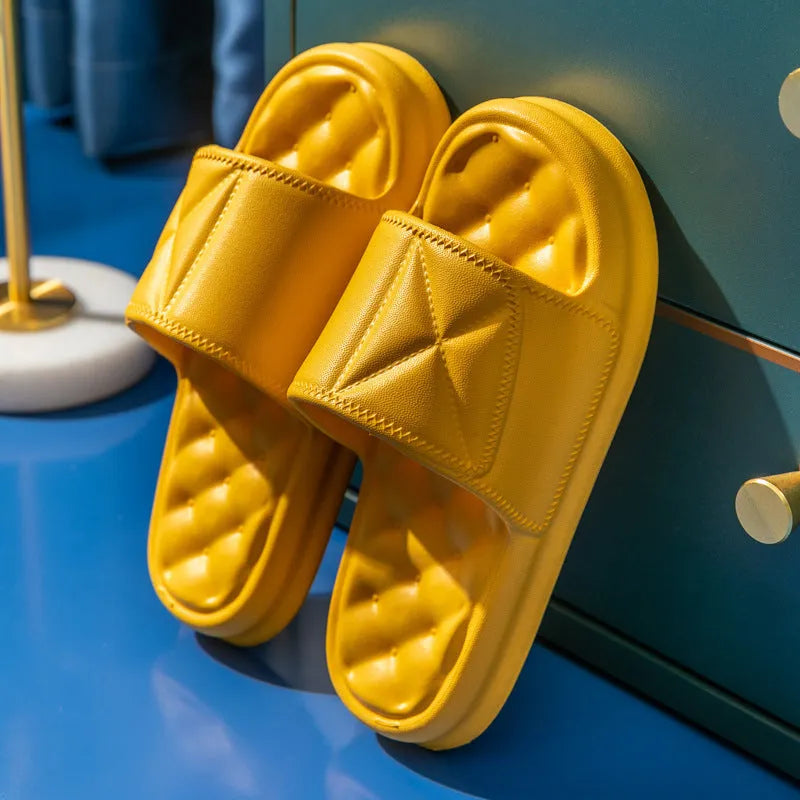 EVA bathroom slippers with thick non-slip soles in five colour options