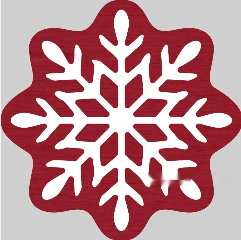 Round Christmas-themed carpet on floor, available in 60cm and 80cm sizes.