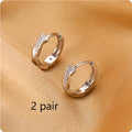 Geometric hemp rope earclip earrings with interwoven copper wire in gold colour option