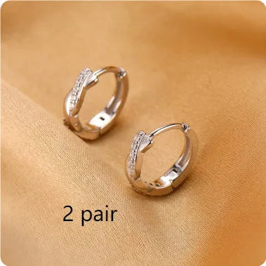Geometric hemp rope earclip earrings with interwoven copper wire in gold colour option