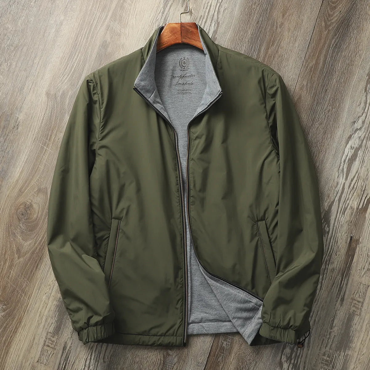 Men's stand collar business casual jacket in four colours with size range up to 4XL