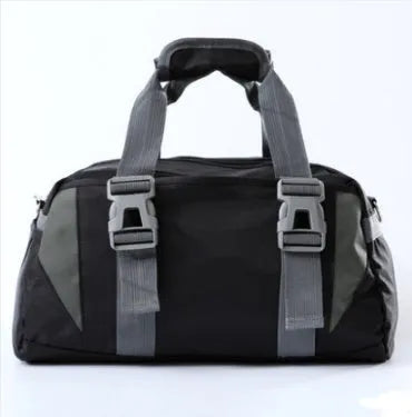 Nylon yoga gym bag showing medium and large size options in six colour variations